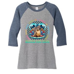 Gods Rock Solid Truth In A World Breaker Rock Beach Vbs 2024 Women's Tri-Blend 3/4-Sleeve Raglan Shirt