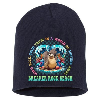 Gods Rock Solid Truth In A World Breaker Rock Beach Vbs 2024 Short Acrylic Beanie