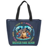 Gods Rock Solid Truth In A World Breaker Rock Beach Vbs 2024 Zip Tote Bag