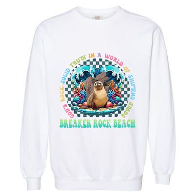 Gods Rock Solid Truth In A World Breaker Rock Beach Vbs 2024 Garment-Dyed Sweatshirt
