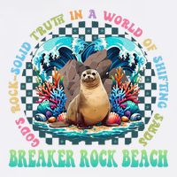 Gods Rock Solid Truth In A World Breaker Rock Beach Vbs 2024 Garment-Dyed Sweatshirt