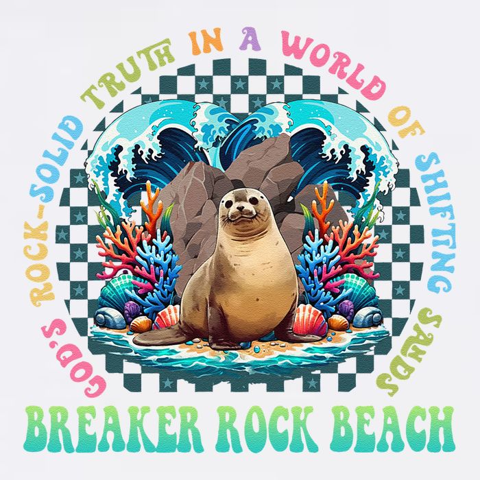 Gods Rock Solid Truth In A World Breaker Rock Beach Vbs 2024 Garment-Dyed Sweatshirt