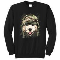 Golden Retriever Soldier Veteran Funny Dog Army Sweatshirt