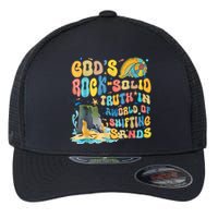 GodS Rock Solid Breaker Rock Beach Vbs 2024 Christian Flexfit Unipanel Trucker Cap