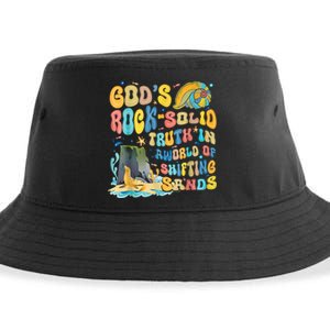 GodS Rock Solid Breaker Rock Beach Vbs 2024 Christian Sustainable Bucket Hat