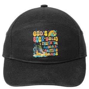 GodS Rock Solid Breaker Rock Beach Vbs 2024 Christian 7-Panel Snapback Hat