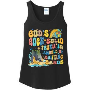 GodS Rock Solid Breaker Rock Beach Vbs 2024 Christian Ladies Essential Tank