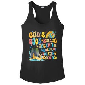 GodS Rock Solid Breaker Rock Beach Vbs 2024 Christian Ladies PosiCharge Competitor Racerback Tank