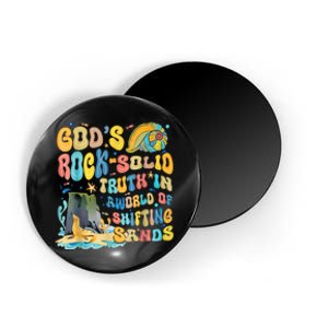 GodS Rock Solid Breaker Rock Beach Vbs 2024 Christian Magnet