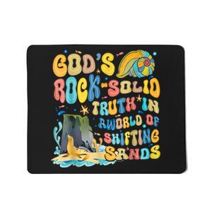 GodS Rock Solid Breaker Rock Beach Vbs 2024 Christian Mousepad