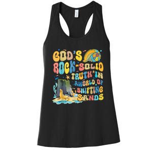 GodS Rock Solid Breaker Rock Beach Vbs 2024 Christian Women's Racerback Tank