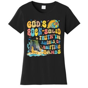 GodS Rock Solid Breaker Rock Beach Vbs 2024 Christian Women's T-Shirt