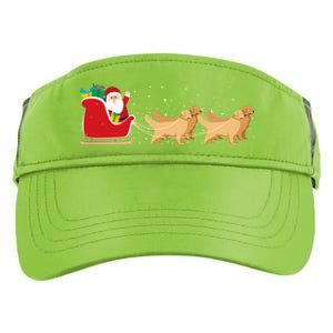 Golden Retriever Santa Christmas Sleigh Funny Labrador Xmas Gift Adult Drive Performance Visor