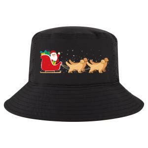 Golden Retriever Santa Christmas Sleigh Funny Labrador Xmas Gift Cool Comfort Performance Bucket Hat