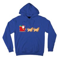 Golden Retriever Santa Christmas Sleigh Funny Labrador Xmas Gift Hoodie