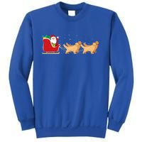 Golden Retriever Santa Christmas Sleigh Funny Labrador Xmas Gift Sweatshirt