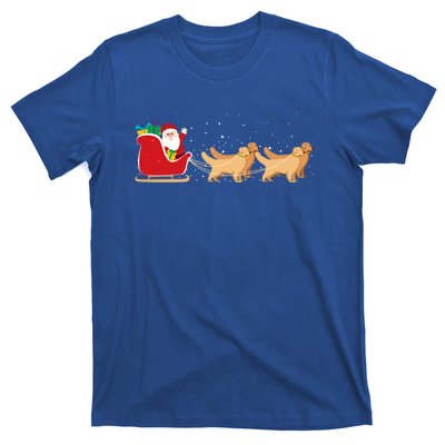 Golden Retriever Santa Christmas Sleigh Funny Labrador Xmas Gift T-Shirt