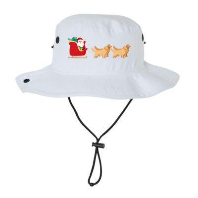 Golden Retriever Santa Christmas Sleigh Funny Labrador Xmas Gift Legacy Cool Fit Booney Bucket Hat