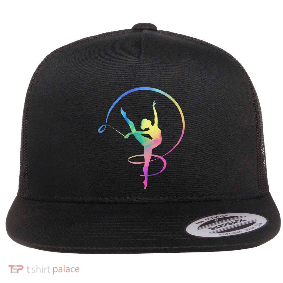 Gymnast Rhythmic Sports Gymnastics Women Flat Bill Trucker Hat