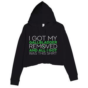 Gallbladder Removal Surgery Recovery Crop Fleece Hoodie