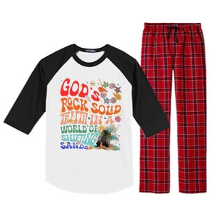 Gods Rock Solid Truth In A World Raglan Sleeve Pajama Set