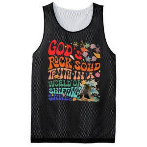 Gods Rock Solid Truth In A World Mesh Reversible Basketball Jersey Tank