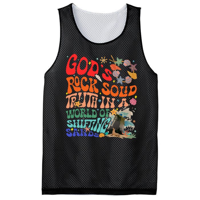 Gods Rock Solid Truth In A World Mesh Reversible Basketball Jersey Tank