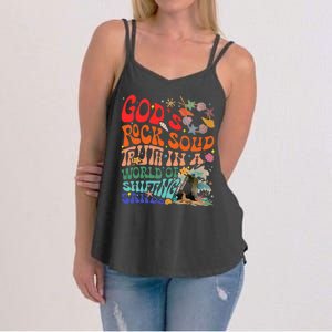 Gods Rock Solid Truth In A World Women's Strappy Tank