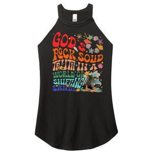 Gods Rock Solid Truth In A World Women's Perfect Tri Rocker Tank