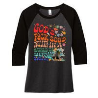 Gods Rock Solid Truth In A World Women's Tri-Blend 3/4-Sleeve Raglan Shirt