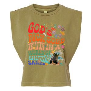 Gods Rock Solid Truth In A World Garment-Dyed Women's Muscle Tee