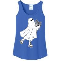 Ghost Roller Skate Halloween Costume Ghoul Skating Skater Funny Gift Ladies Essential Tank