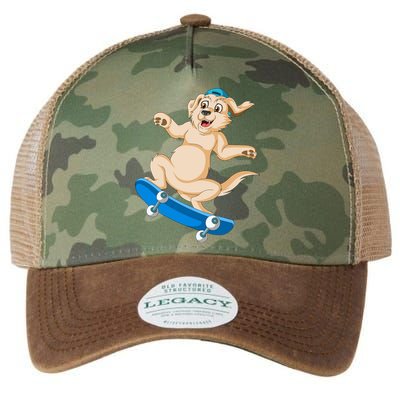 Golden Retriver Skateboarding Legacy Tie Dye Trucker Hat