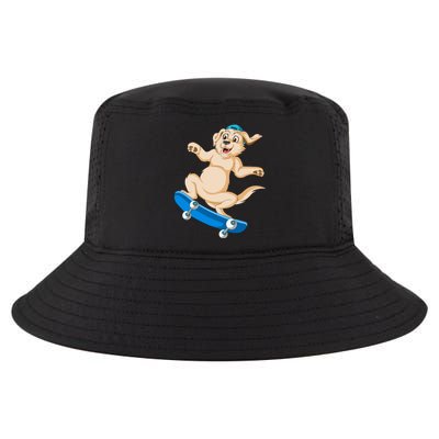 Golden Retriver Skateboarding Cool Comfort Performance Bucket Hat