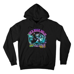 GodS Rock Solid Breaker Rock Beach Vbs 2024 Christian Hoodie