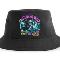 GodS Rock Solid Breaker Rock Beach Vbs 2024 Christian Sustainable Bucket Hat