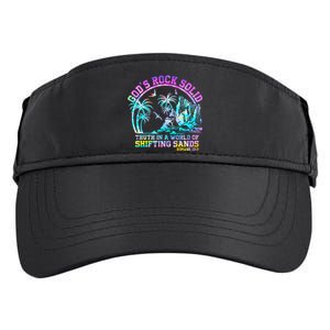 GodS Rock Solid Breaker Rock Beach Vbs 2024 Christian Adult Drive Performance Visor