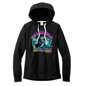 GodS Rock Solid Breaker Rock Beach Vbs 2024 Christian Women's Fleece Hoodie