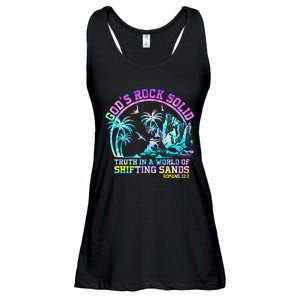 GodS Rock Solid Breaker Rock Beach Vbs 2024 Christian Ladies Essential Flowy Tank