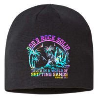 GodS Rock Solid Breaker Rock Beach Vbs 2024 Christian Sustainable Beanie