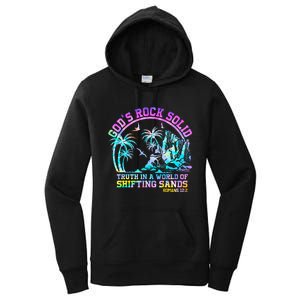 GodS Rock Solid Breaker Rock Beach Vbs 2024 Christian Women's Pullover Hoodie