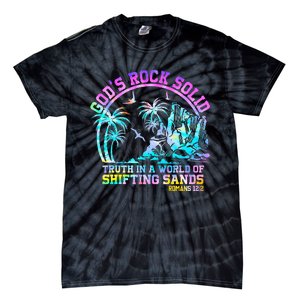 GodS Rock Solid Breaker Rock Beach Vbs 2024 Christian Tie-Dye T-Shirt