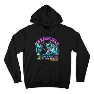 GodS Rock Solid Breaker Rock Beach Vbs 2024 Christian Tall Hoodie