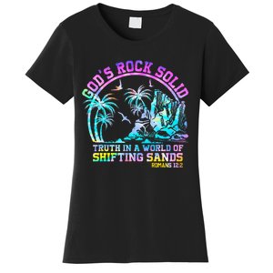 GodS Rock Solid Breaker Rock Beach Vbs 2024 Christian Women's T-Shirt