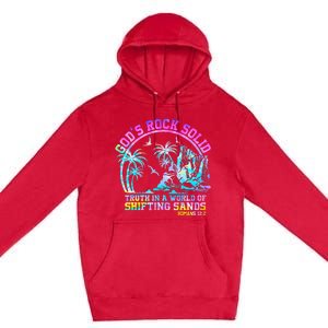 GodS Rock Solid Breaker Rock Beach Vbs 2024 Christian Premium Pullover Hoodie