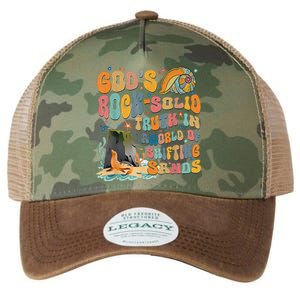 GodS Rock Solid Breaker Rock Beach Vbs 2024 Christian Legacy Tie Dye Trucker Hat