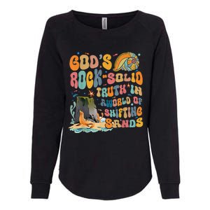 GodS Rock Solid Breaker Rock Beach Vbs 2024 Christian Womens California Wash Sweatshirt