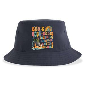 GodS Rock Solid Breaker Rock Beach Vbs 2024 Christian Sustainable Bucket Hat