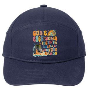 GodS Rock Solid Breaker Rock Beach Vbs 2024 Christian 7-Panel Snapback Hat