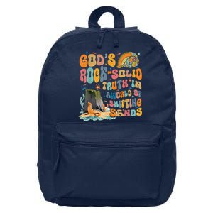 GodS Rock Solid Breaker Rock Beach Vbs 2024 Christian 16 in Basic Backpack